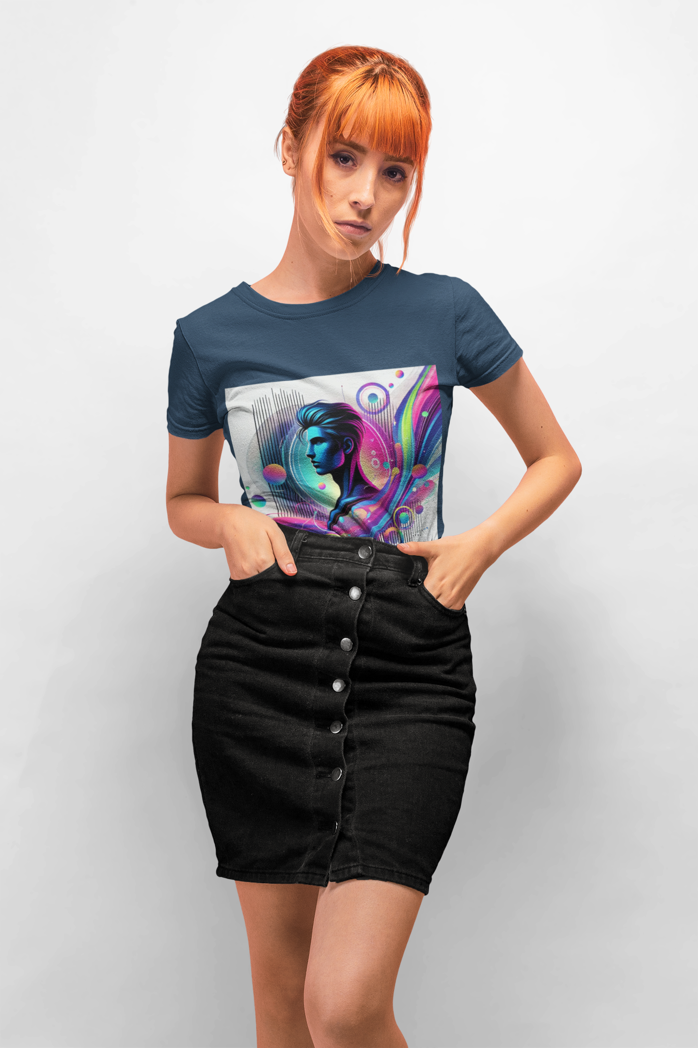 Abstract Graphic T Shirt Unisex Relaxed Fit Casual Tee