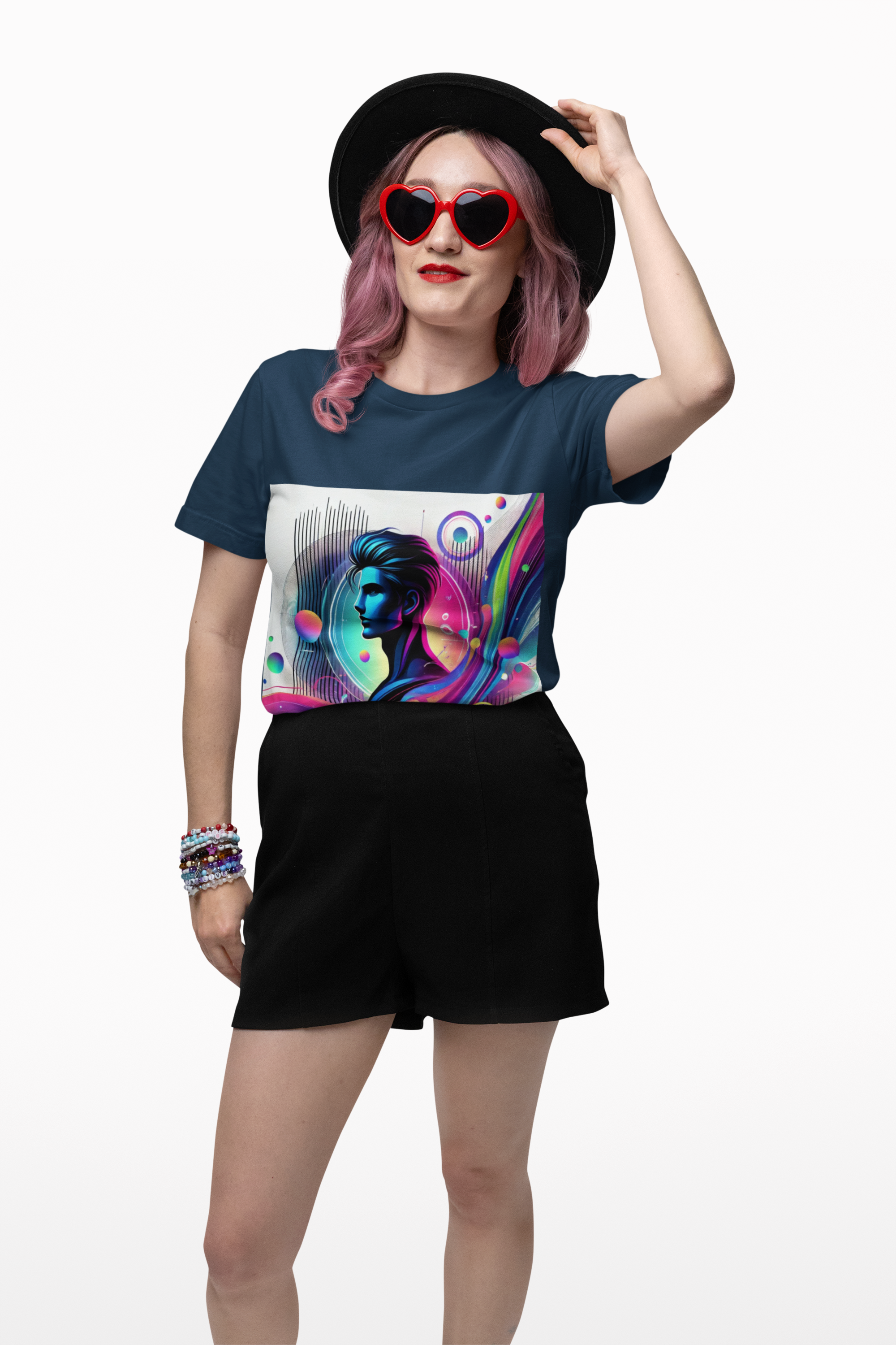 Abstract Graphic T Shirt Unisex Relaxed Fit Casual Tee