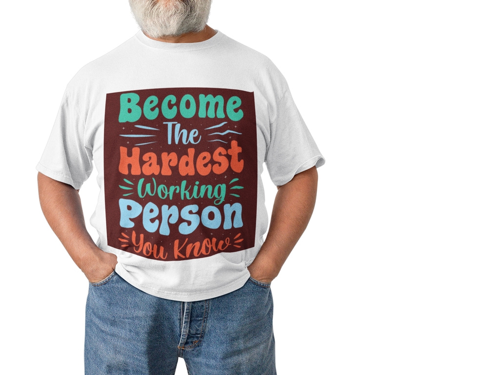 Bold Hand-Lettered Motivational Typography T-Shirt | Colorful Pep Talk Chest Print
