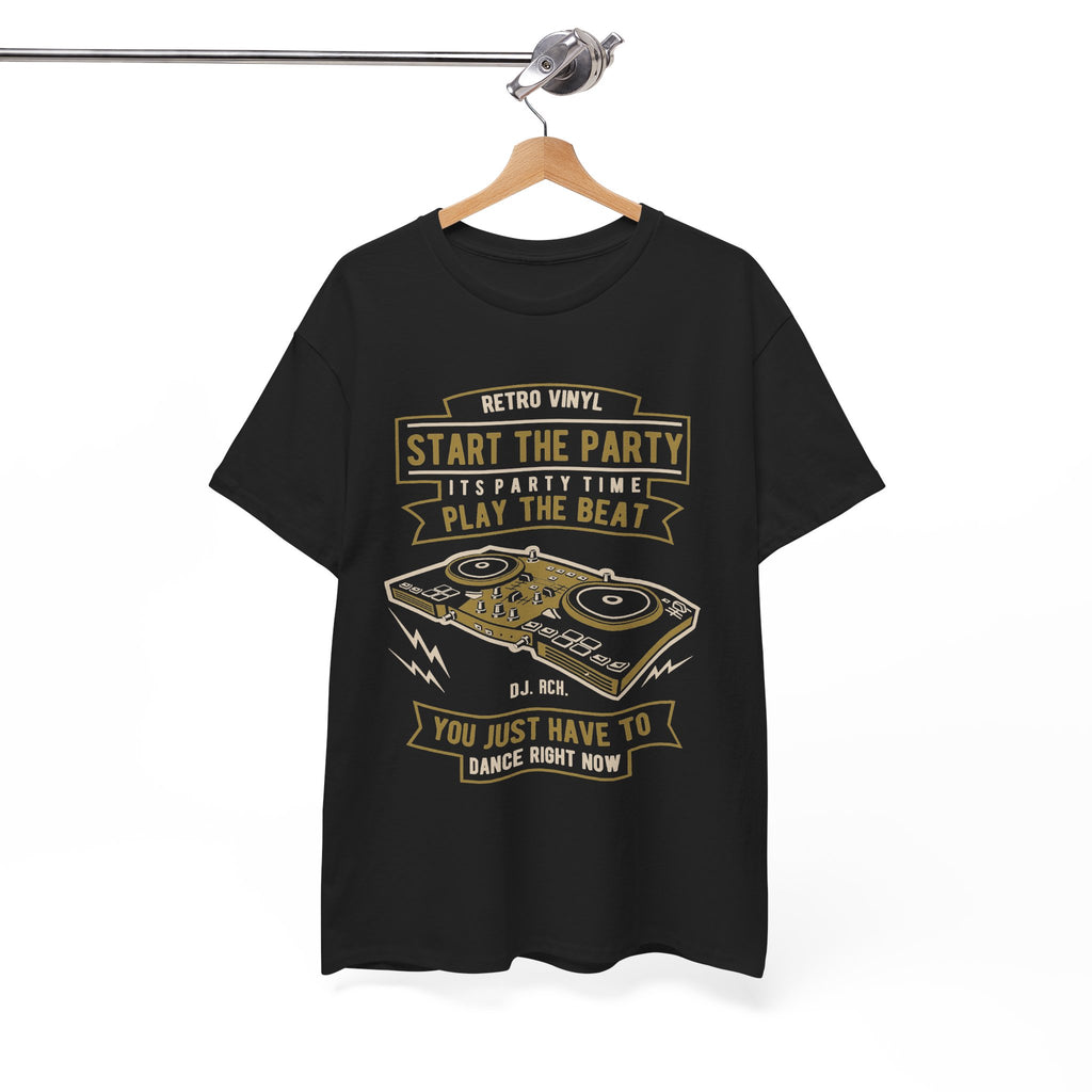 Start the Party DJ Turntable Tee — Vintage Vinyl Music Shirt