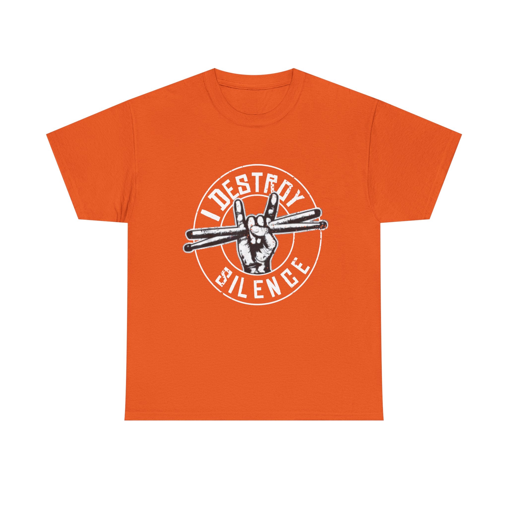 I Destroy Silence Drumsticks Tee, Drummer Shirt | Rock Band Musician Tee