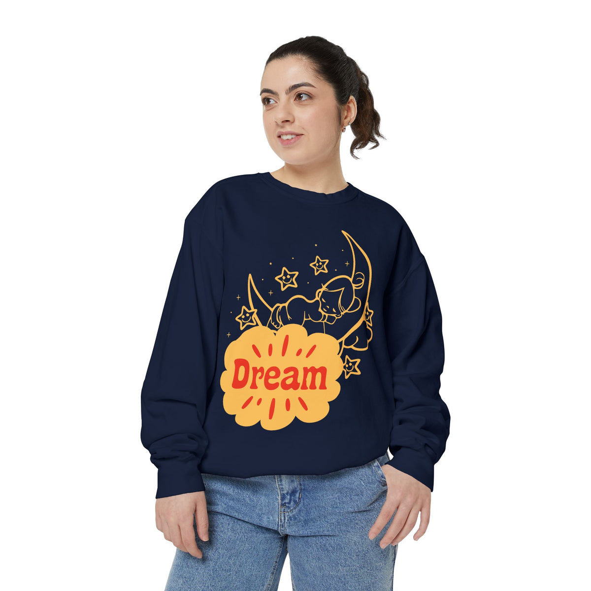 Dream Retro Moon sweatshirt | dreamy vintage moon embroidered chest