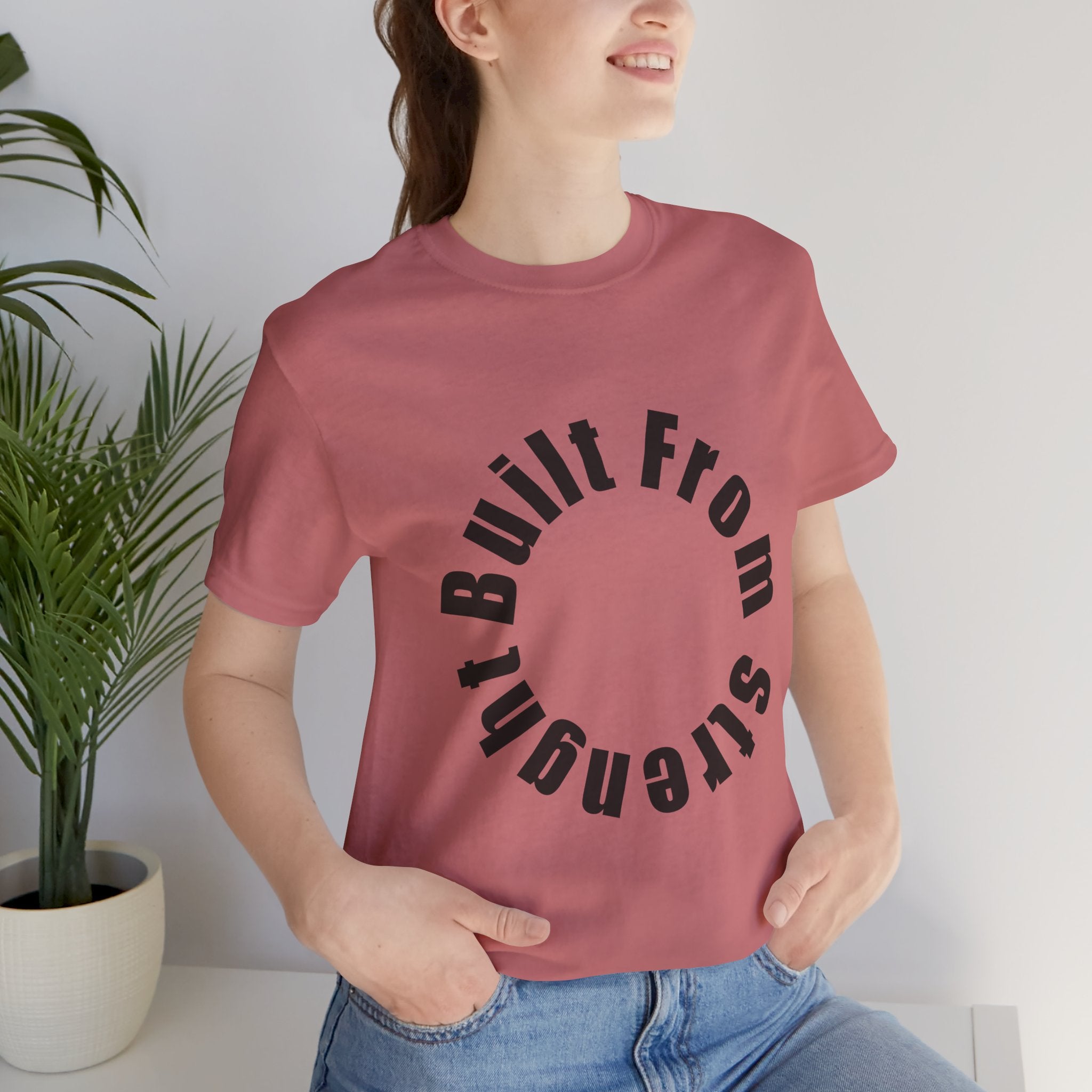 Built From Strength Circle Tee | Motivational Fitness Shirt