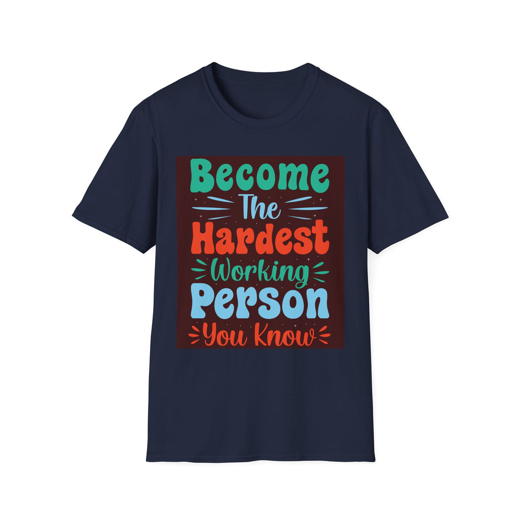 Bold Hand-Lettered Motivational Typography T-Shirt | Colorful Pep Talk Chest Print