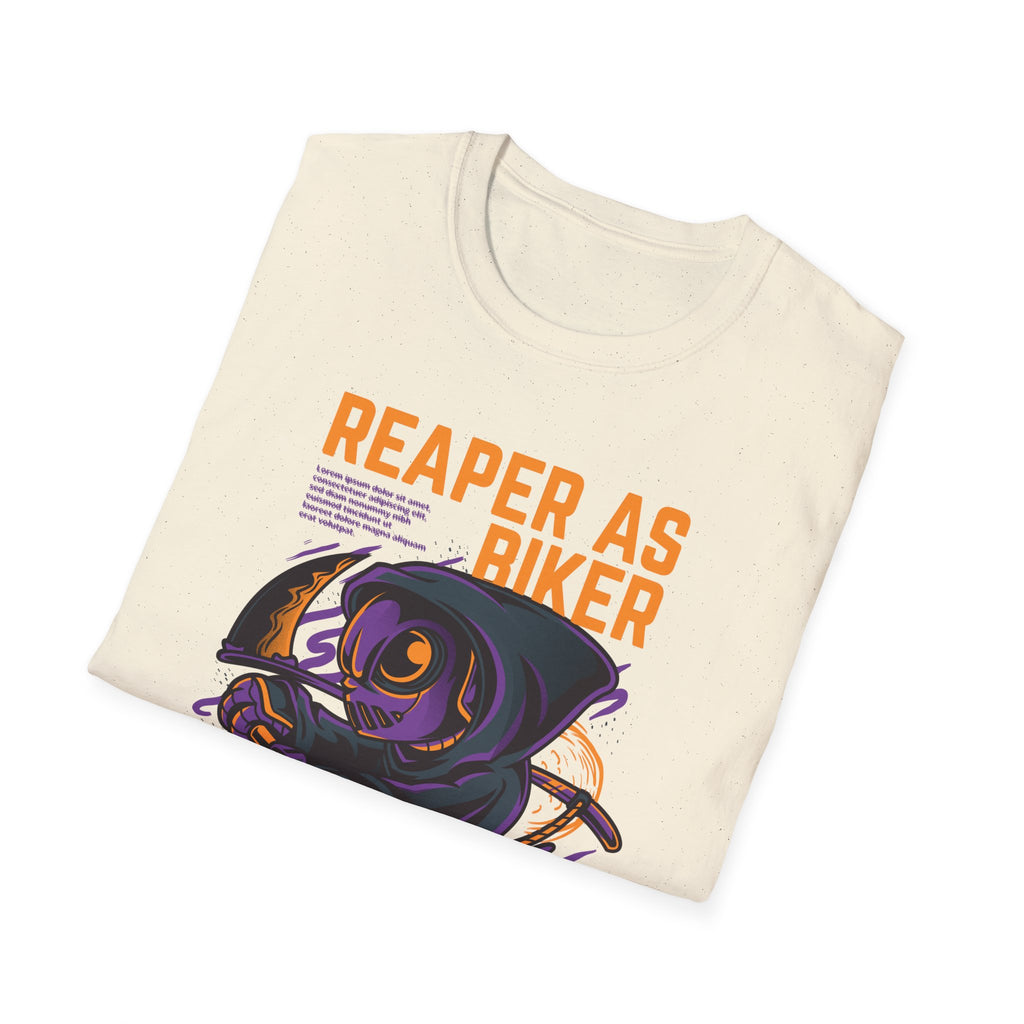 Reaper as Biker T-Shirt | Grim Reaper Motorcycle Illustration