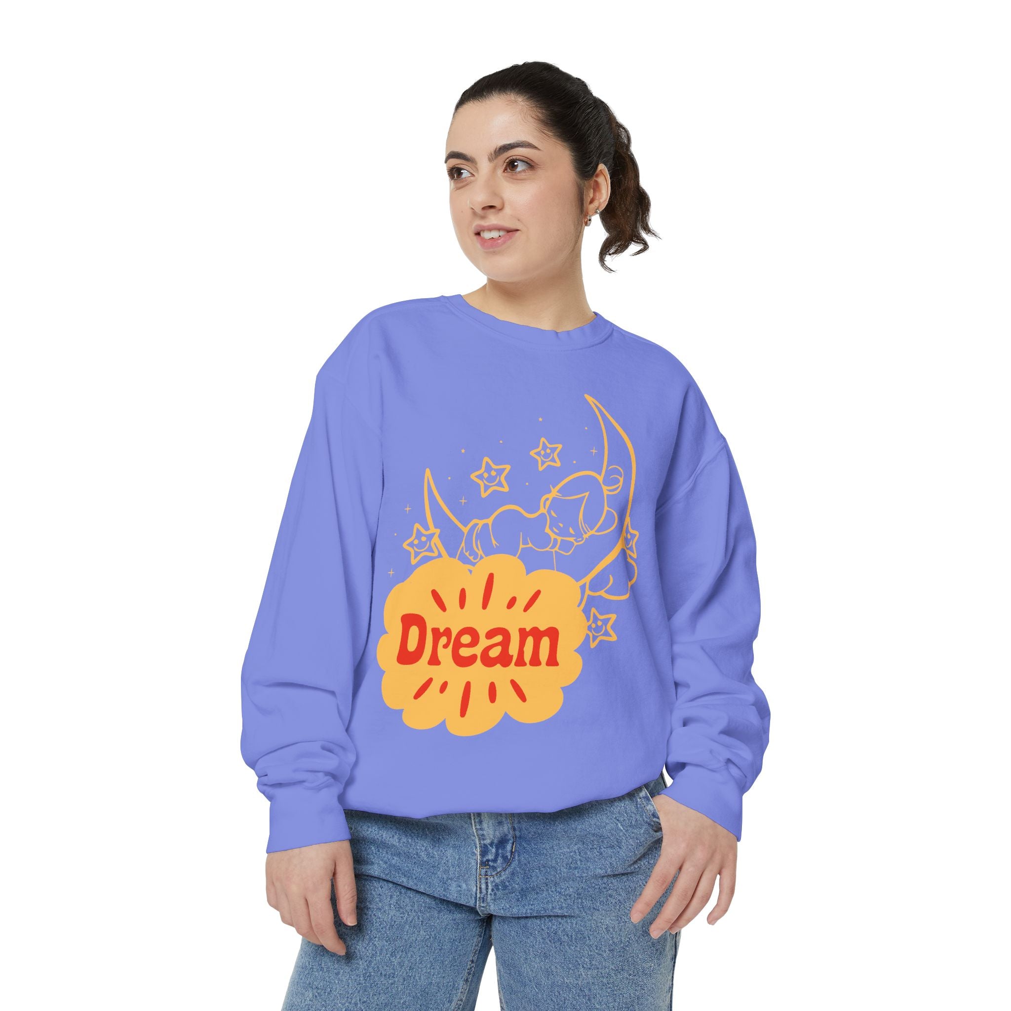 Dream Retro Moon sweatshirt | dreamy vintage moon embroidered chest