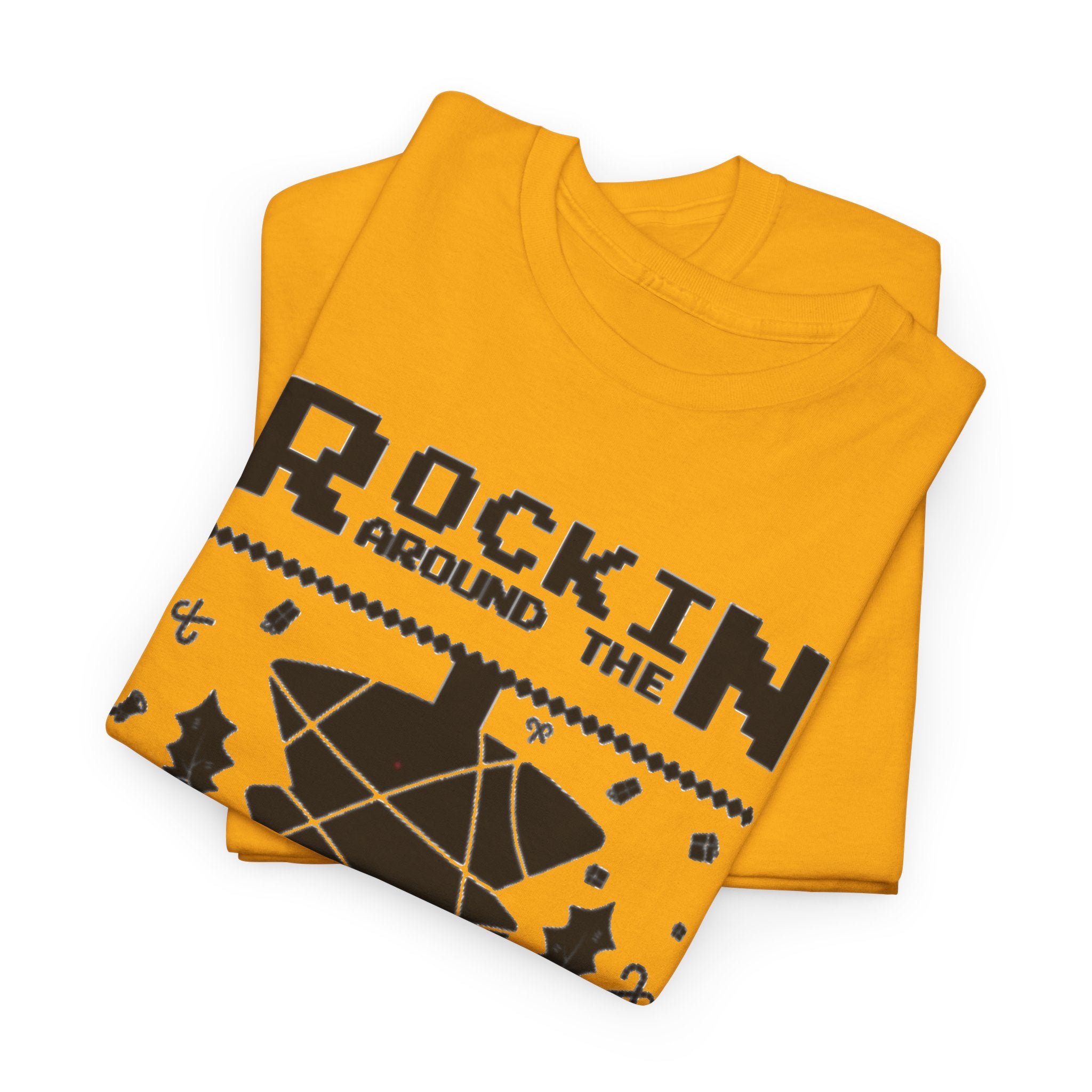 Rockin Around the Upside Down Pixel Poster Tee | Retro Arcade Synth Vibe