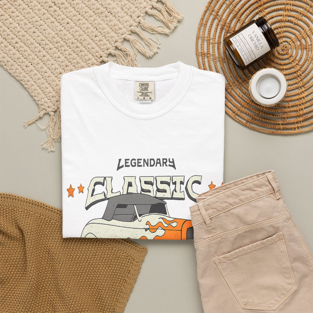 Classic Garage Hot Rod Illustration T-Shirt | Retro Racing Car Tee