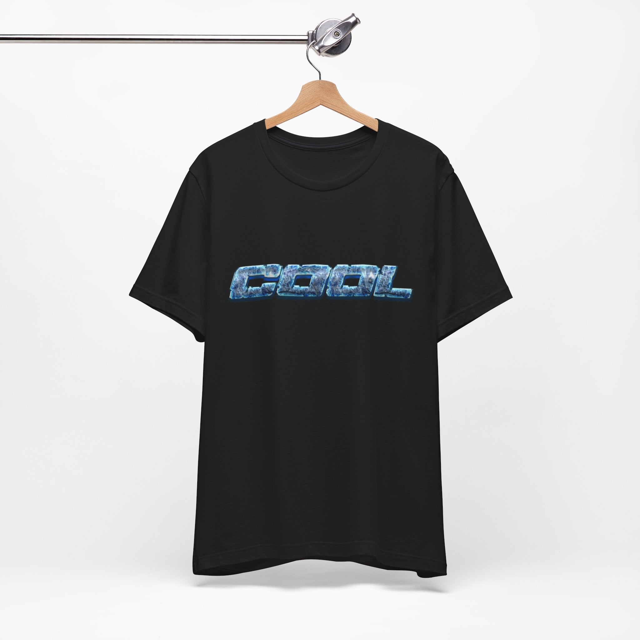 Metallic Blue "COOL" Graphic Tee | Jersey Short Sleeve Tee