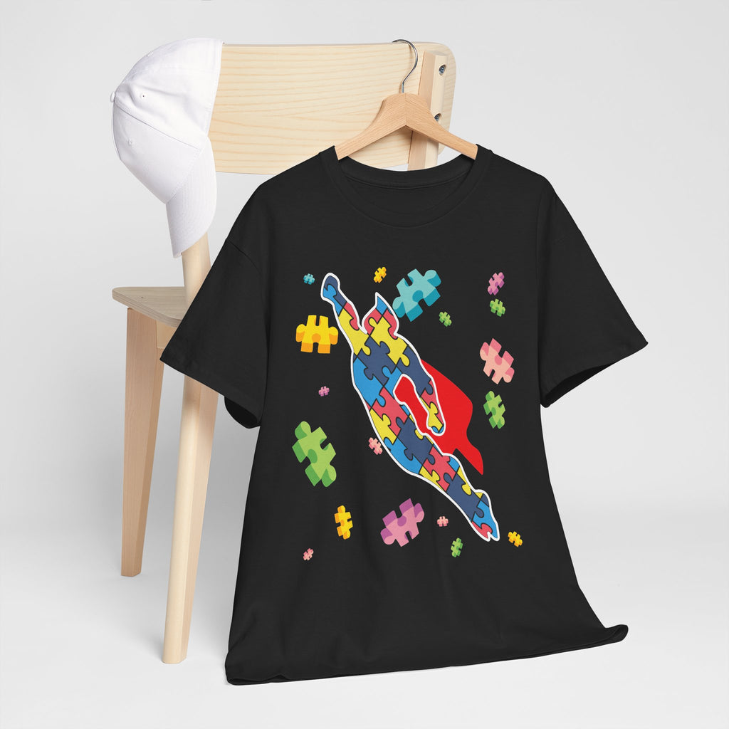 Puzzle Pieces Rocket Tee | Neurodiversity Puzzle Rocket Shirt