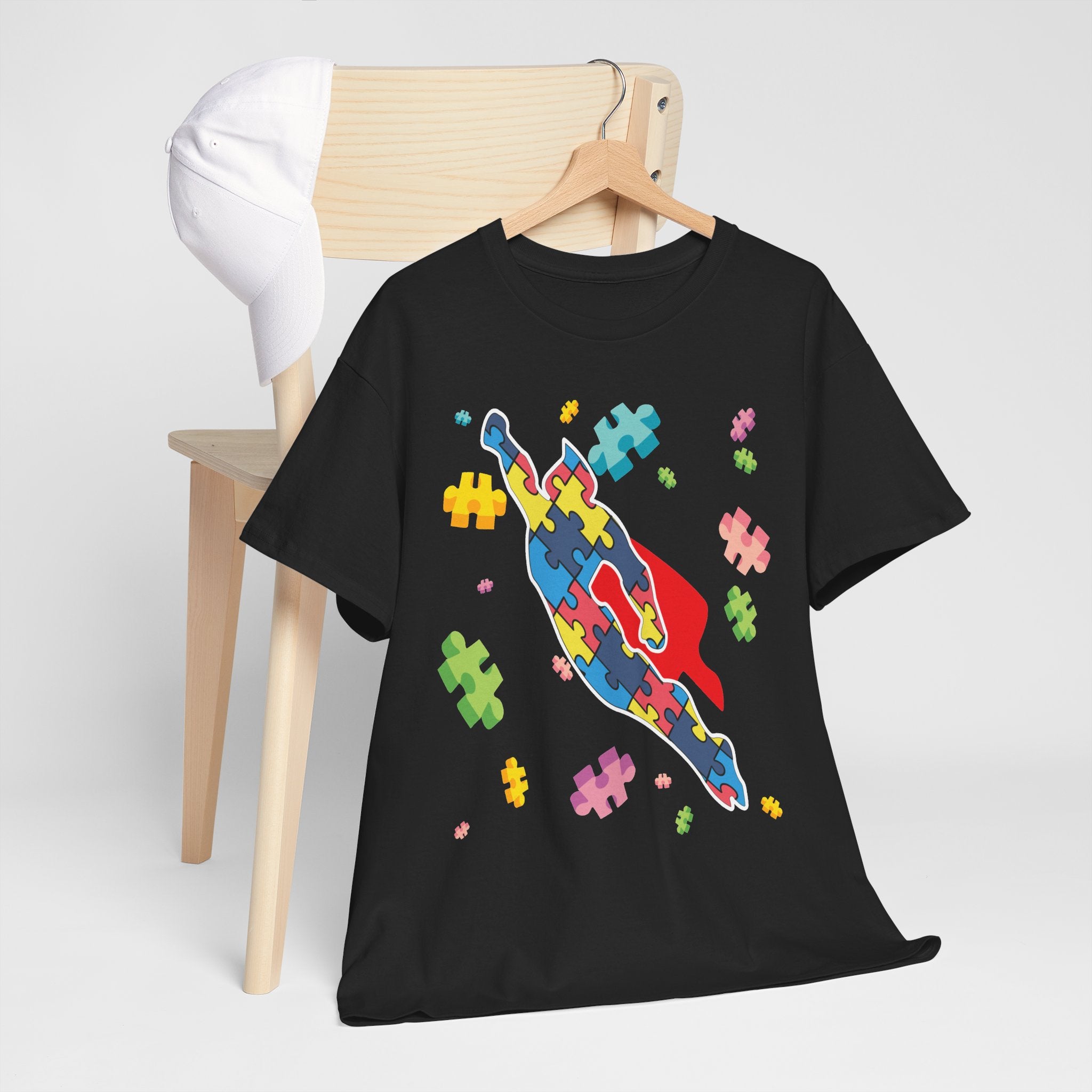Puzzle Pieces Rocket Tee | Neurodiversity Puzzle Rocket Shirt