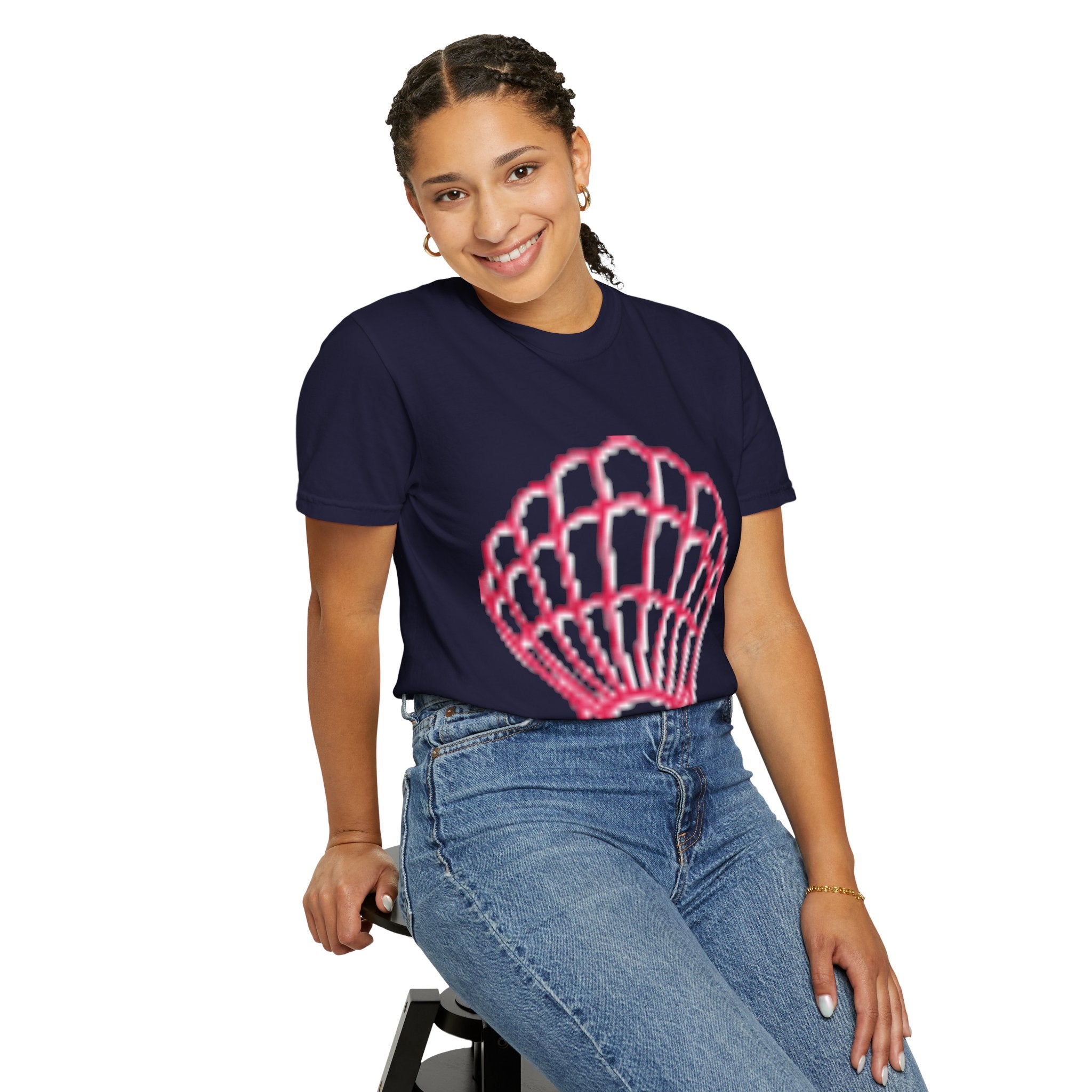 Scallop Shell Graphic T Shirt Unisex Casual Beach Tee