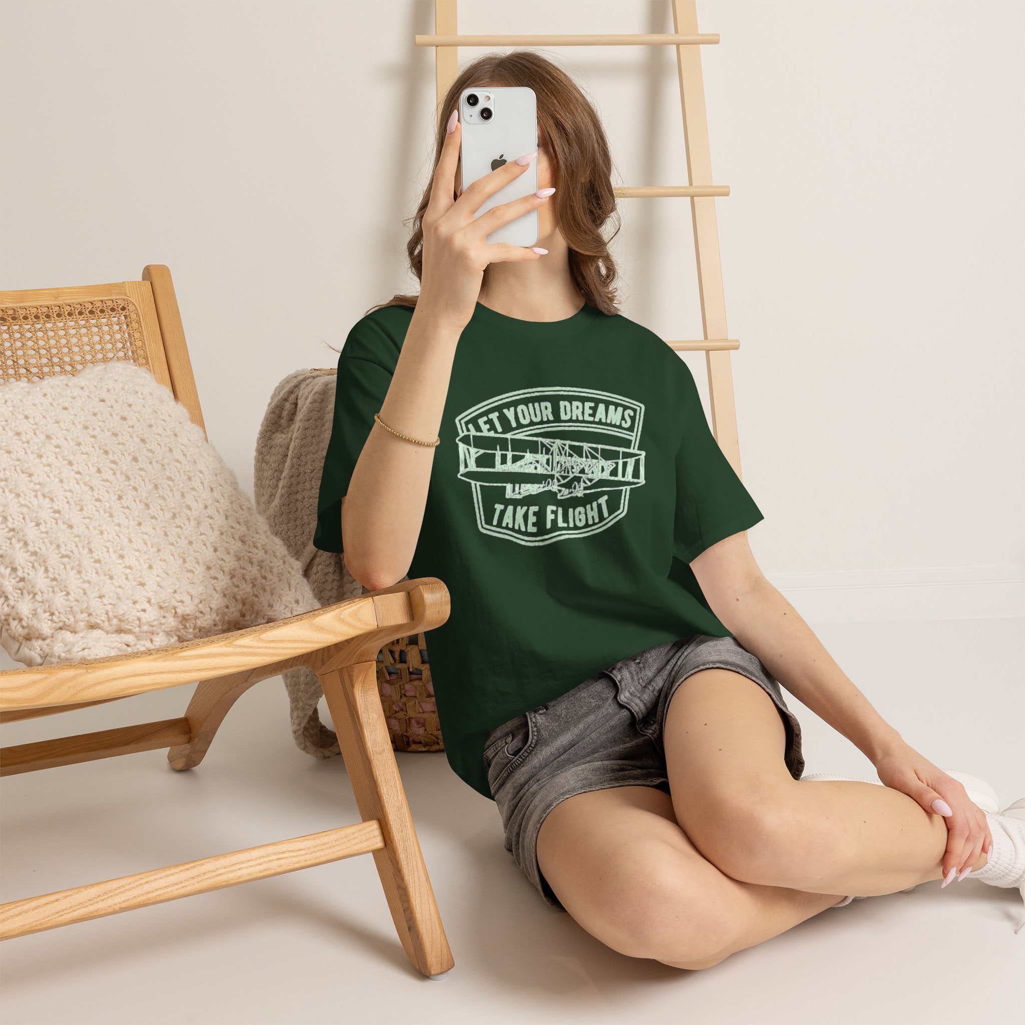 Let Your Dreams Take Flight Vintage Airplane Tee