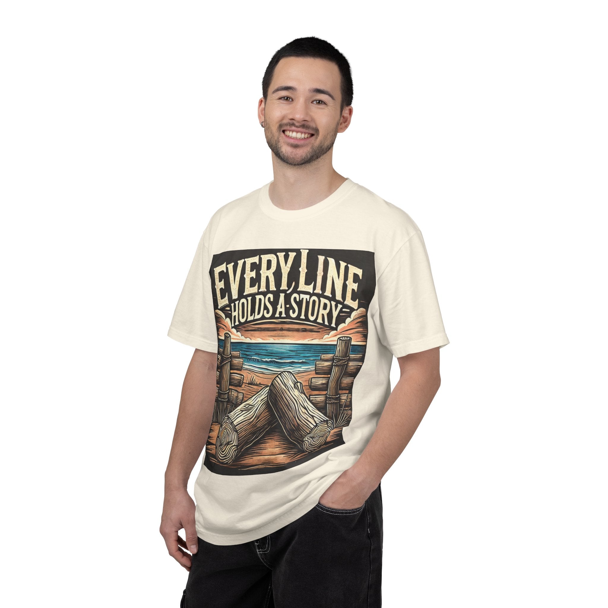 Nature Art Story Tee T-shirt | Garment-Dyed Cotton, Casual Wear