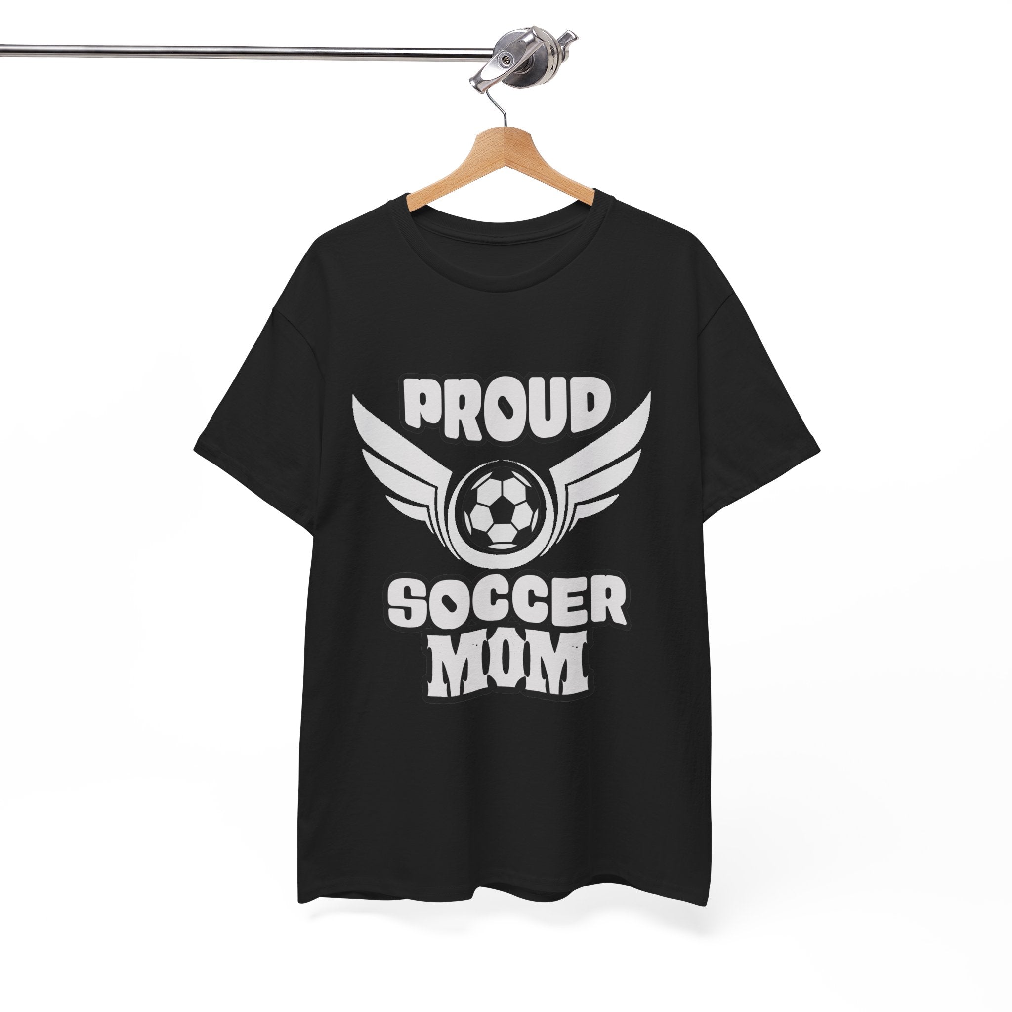 Proud Soccer Mom Tee | Soccer Ball with Wings