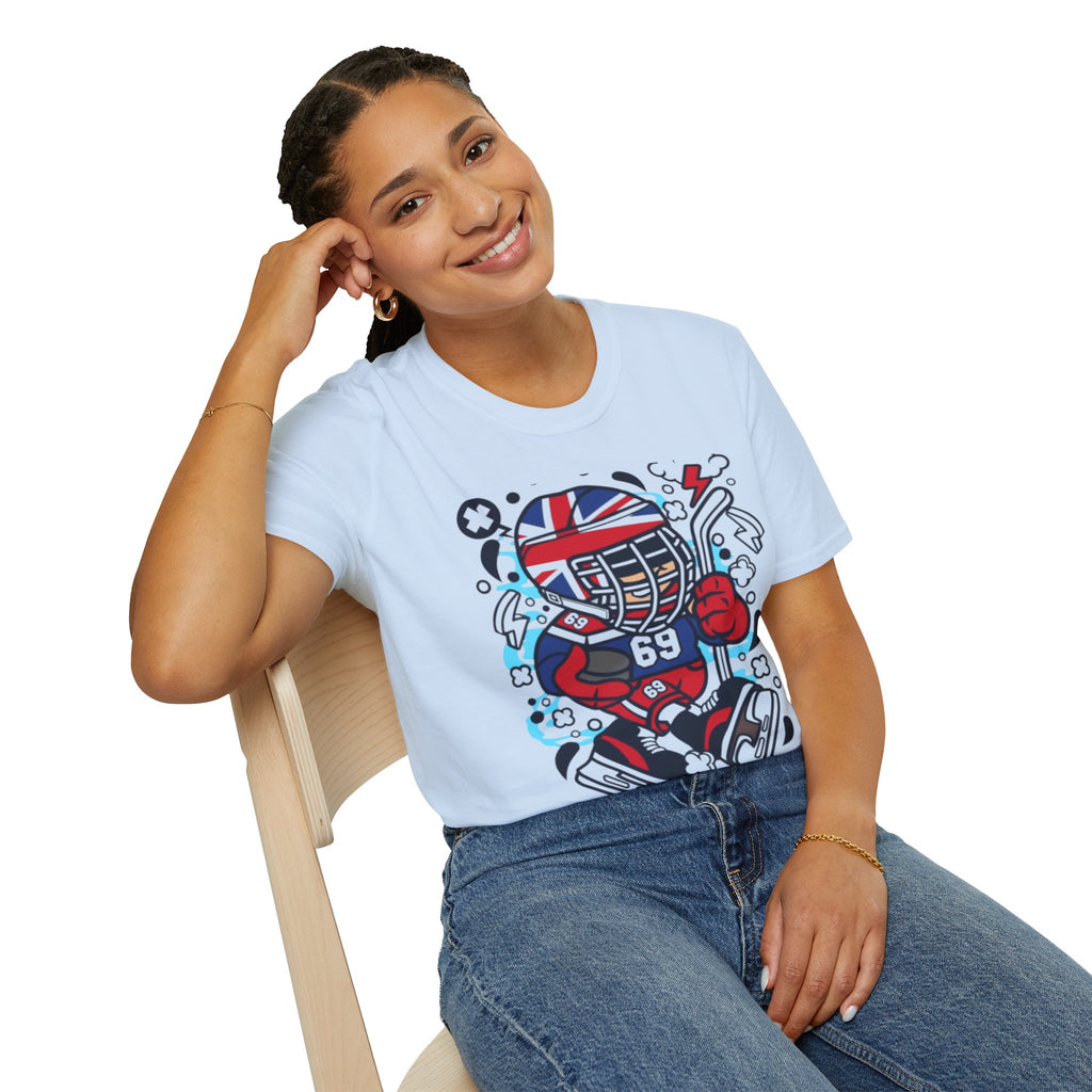 Helmet and Skates Illustration T-Shirt | Skate Park Graphic Tee