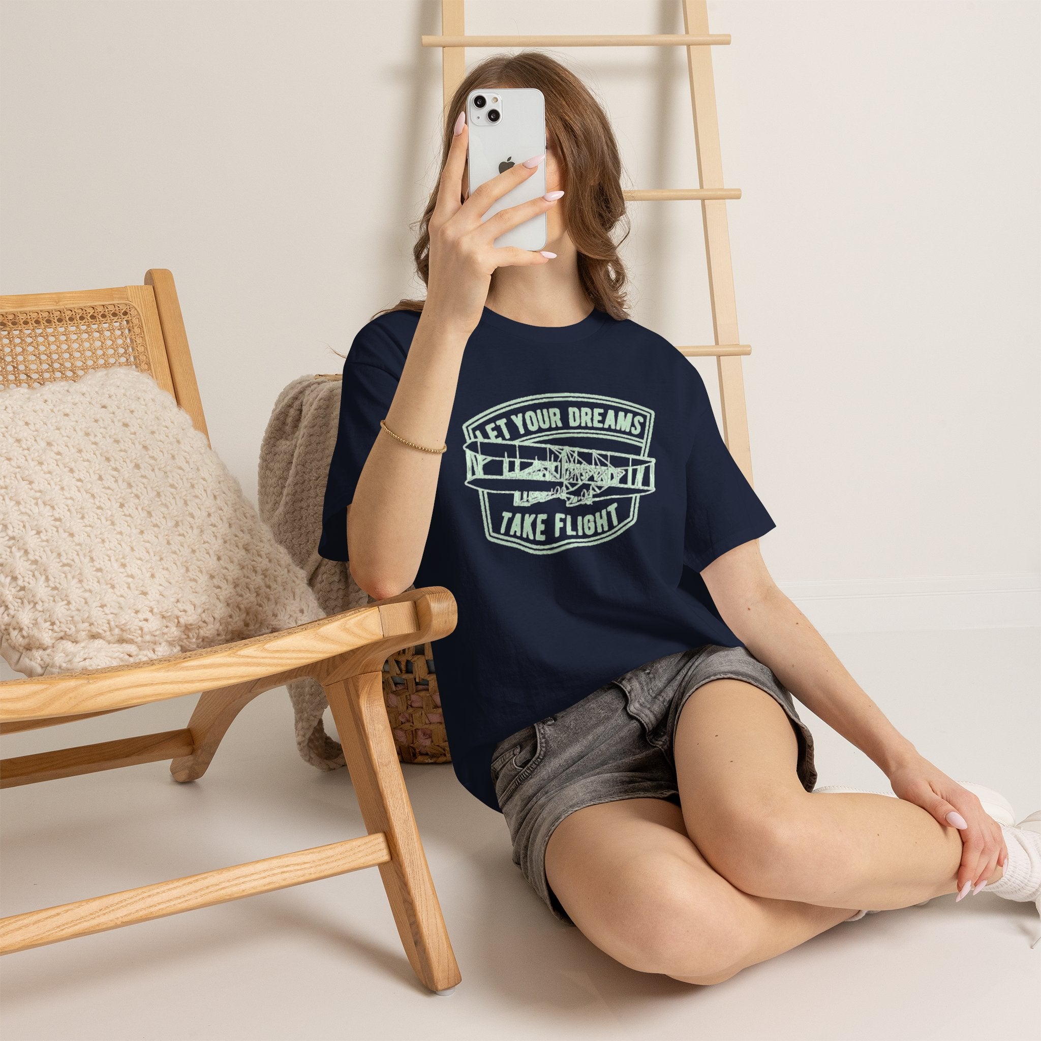 Let Your Dreams Take Flight Vintage Airplane Tee