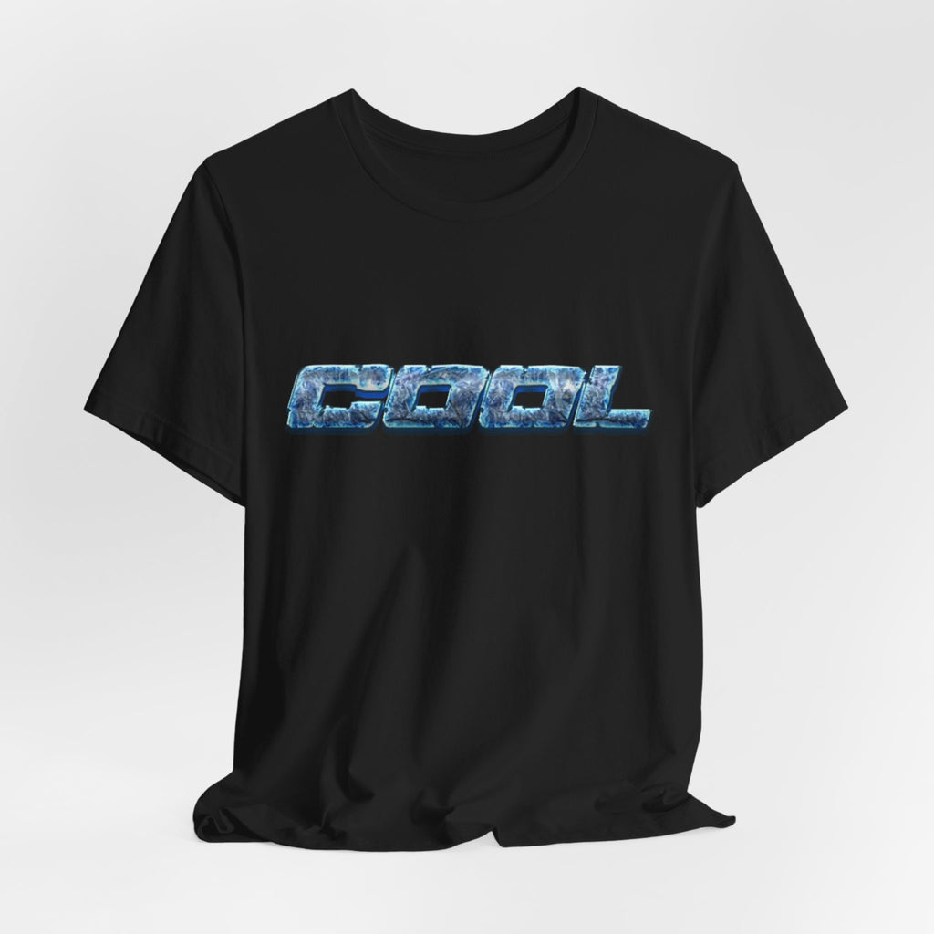 Metallic Blue "COOL" Graphic Tee | Jersey Short Sleeve Tee