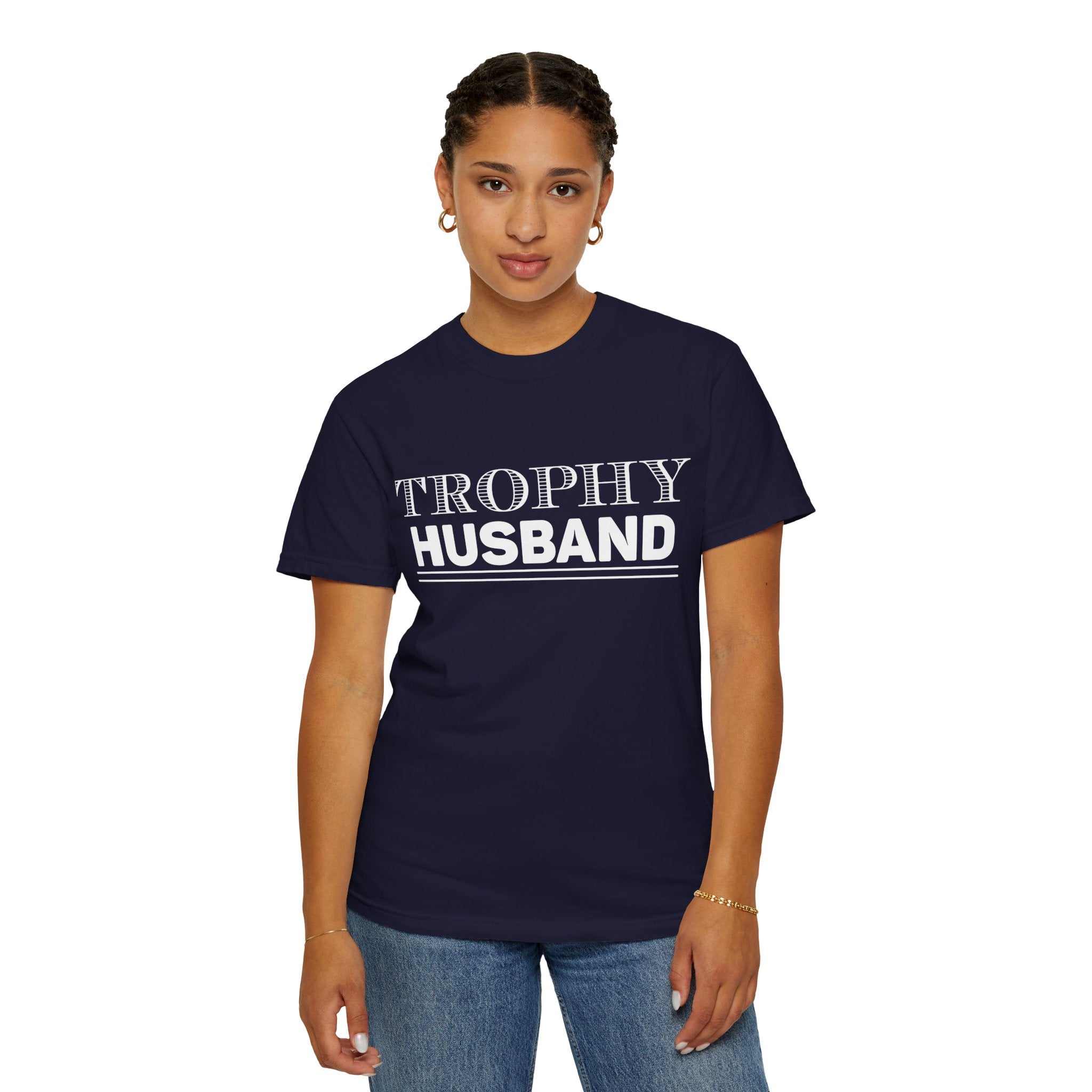 TROPHY HUSBAND T-shirt | Garment-Dyed Casual Tee