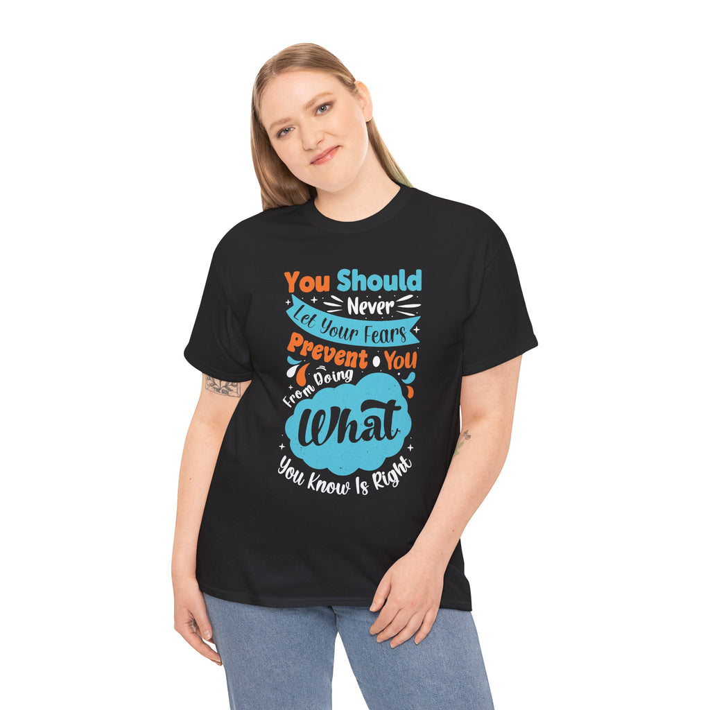 Move Past Doubt Tee | Bold Hand-Lettered Blue & Orange Typography