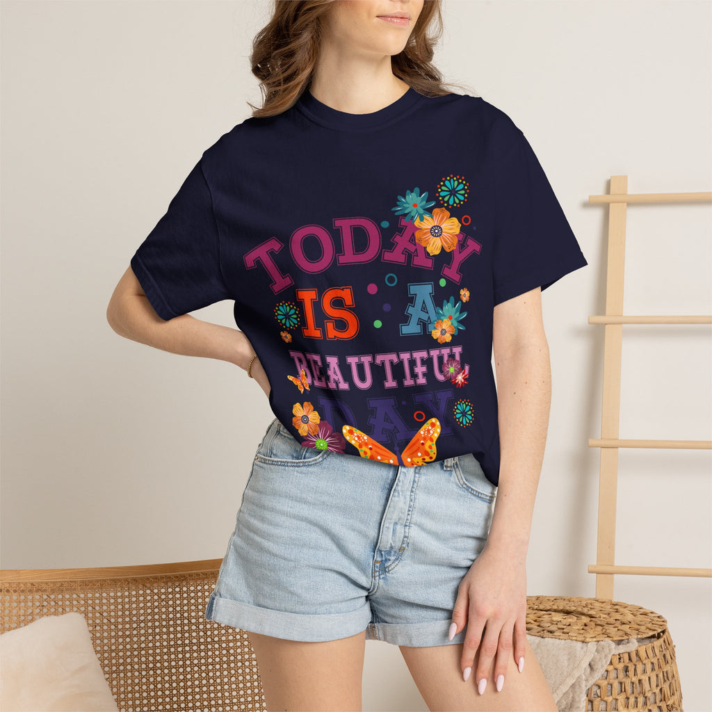 TODAY IS BEAUTIFUL Floral Butterfly T-shirt | Vintage Garden Vibe