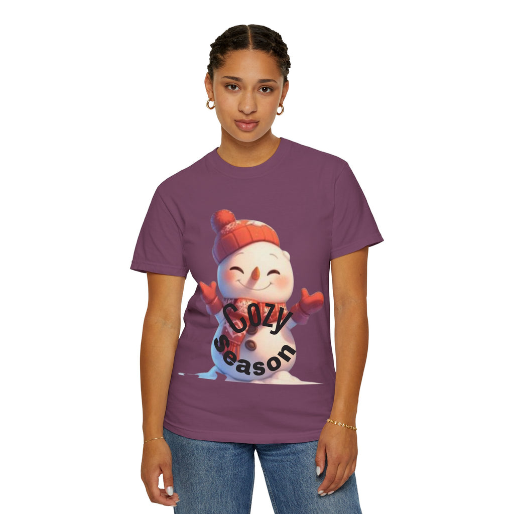 Cozy Season Snowman T-Shirt | Cute Winter Graphic Tee
