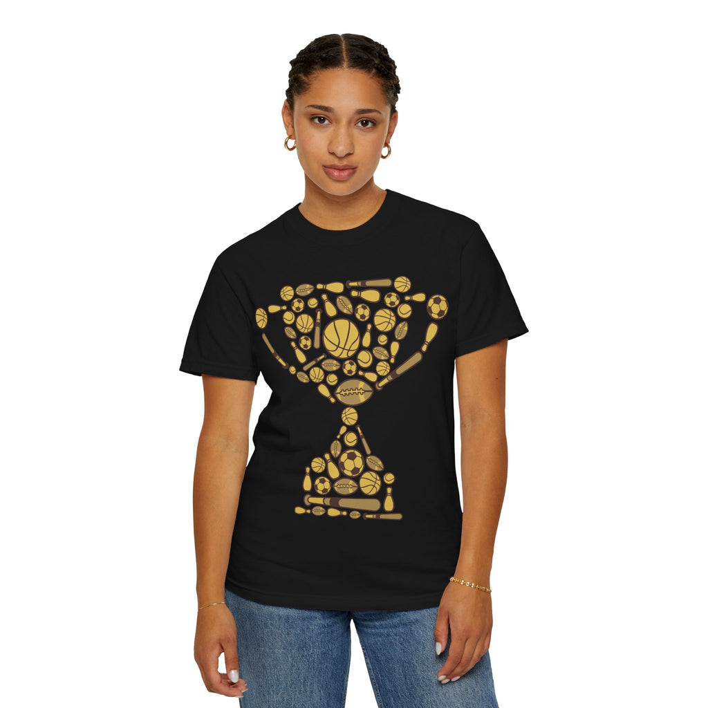 Sports Icon Hourglass T-shirt | Athletic Icons Graphic Tee