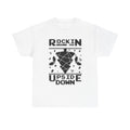 Rockin Around the Upside Down Pixel Poster Tee | Retro Arcade Synth Vibe