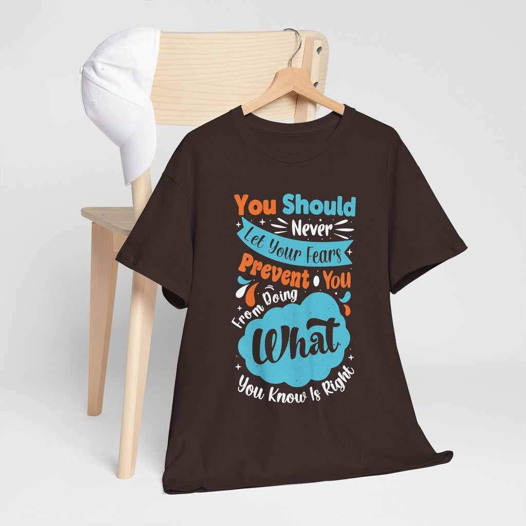 Move Past Doubt Tee | Bold Hand-Lettered Blue & Orange Typography