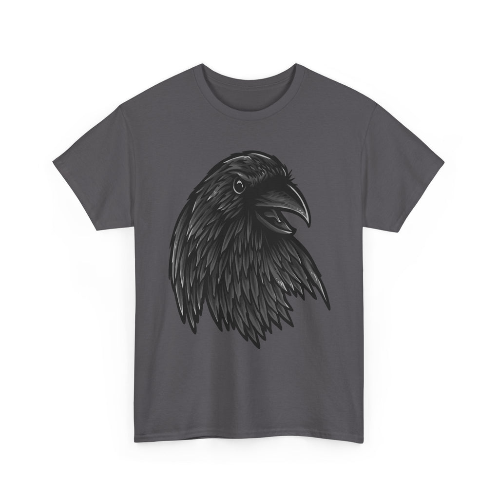 Raven Head Graphic Tee — Gothic Black Crow T-Shirt
