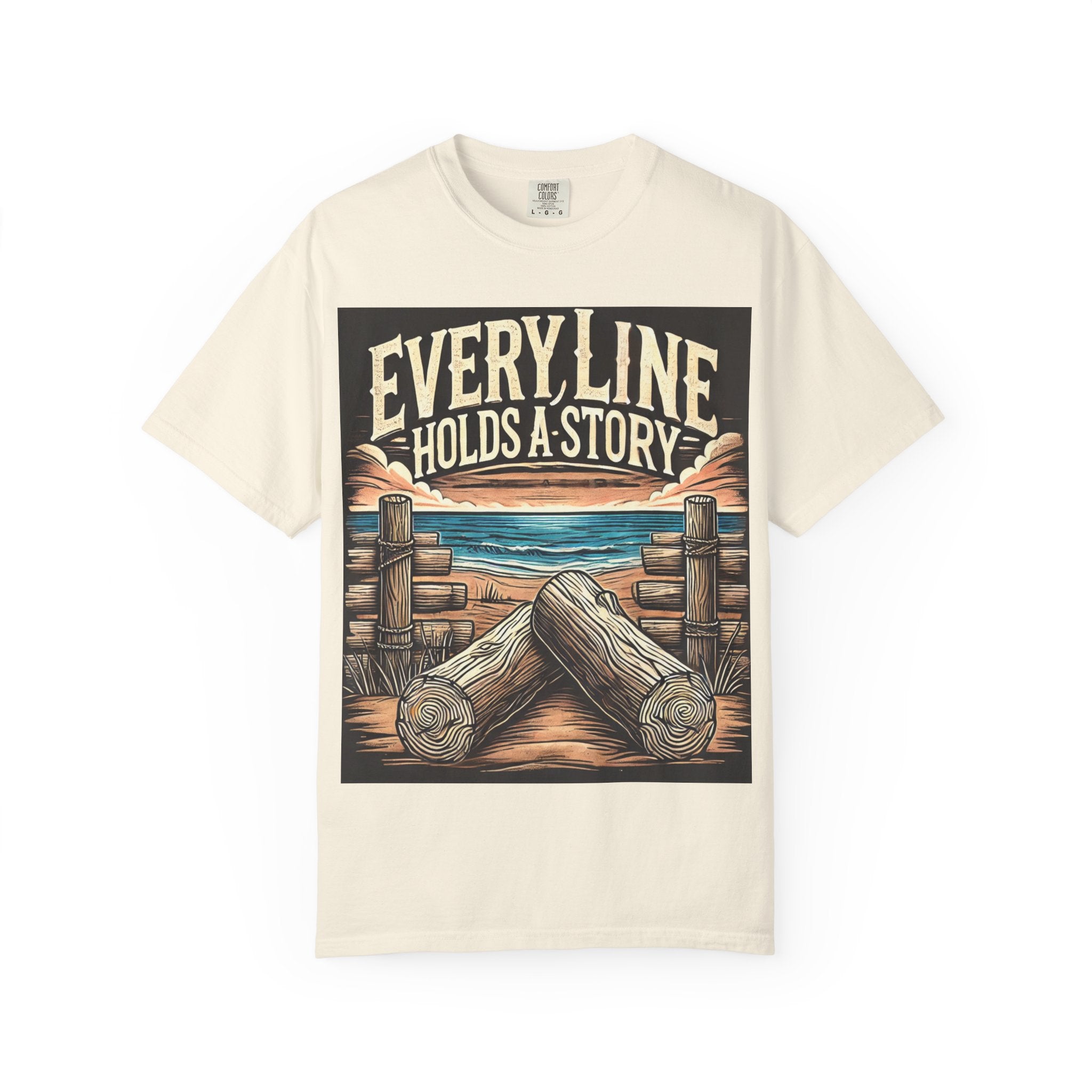 Nature Art Story Tee T-shirt | Garment-Dyed Cotton, Casual Wear