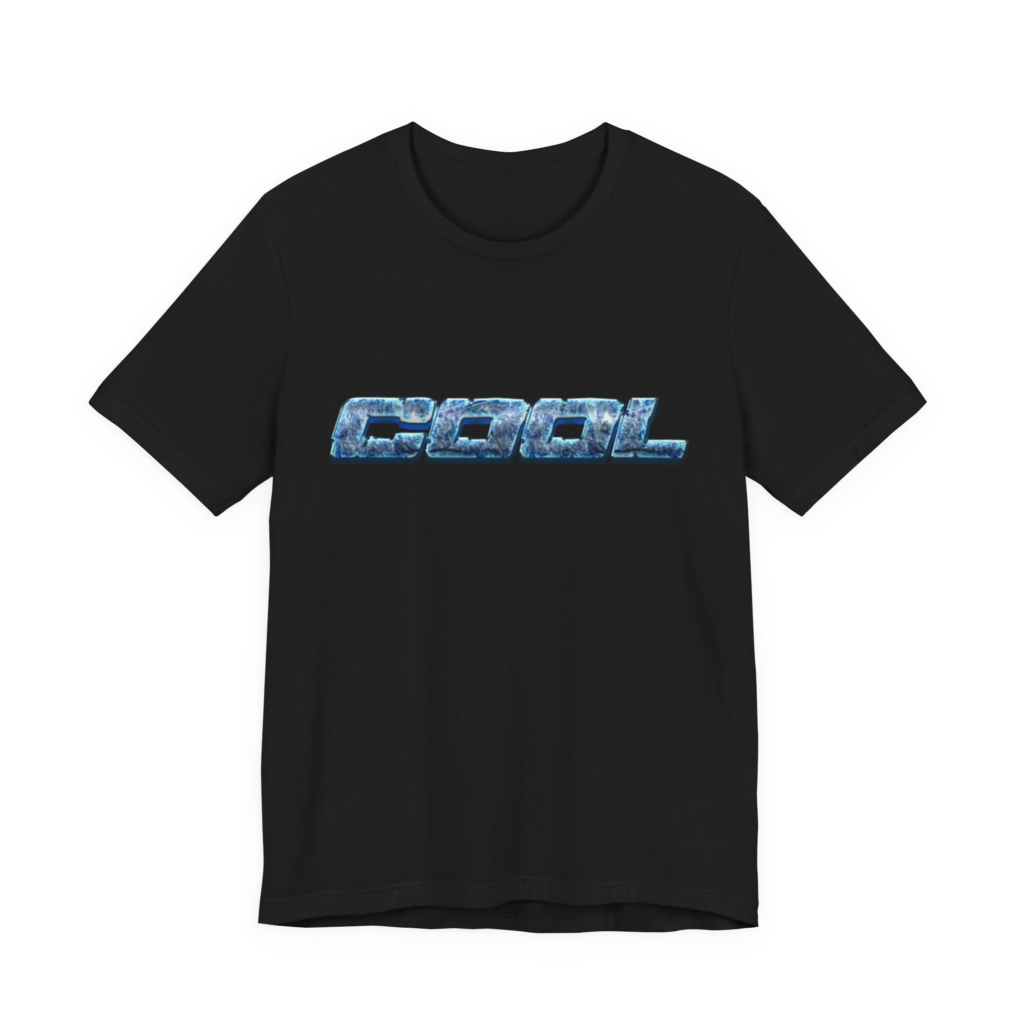 Metallic Blue "COOL" Graphic Tee | Jersey Short Sleeve Tee