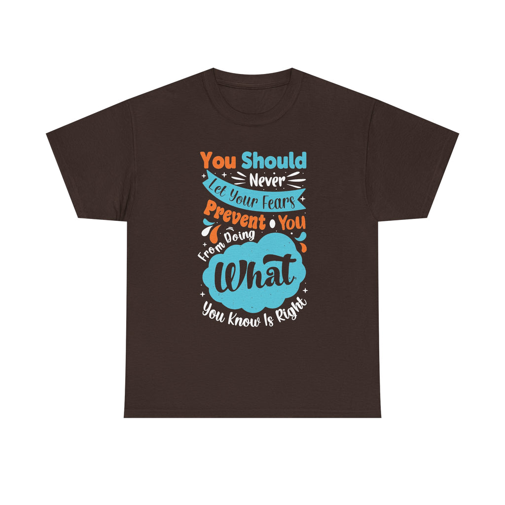 Move Past Doubt Tee | Bold Hand-Lettered Blue & Orange Typography