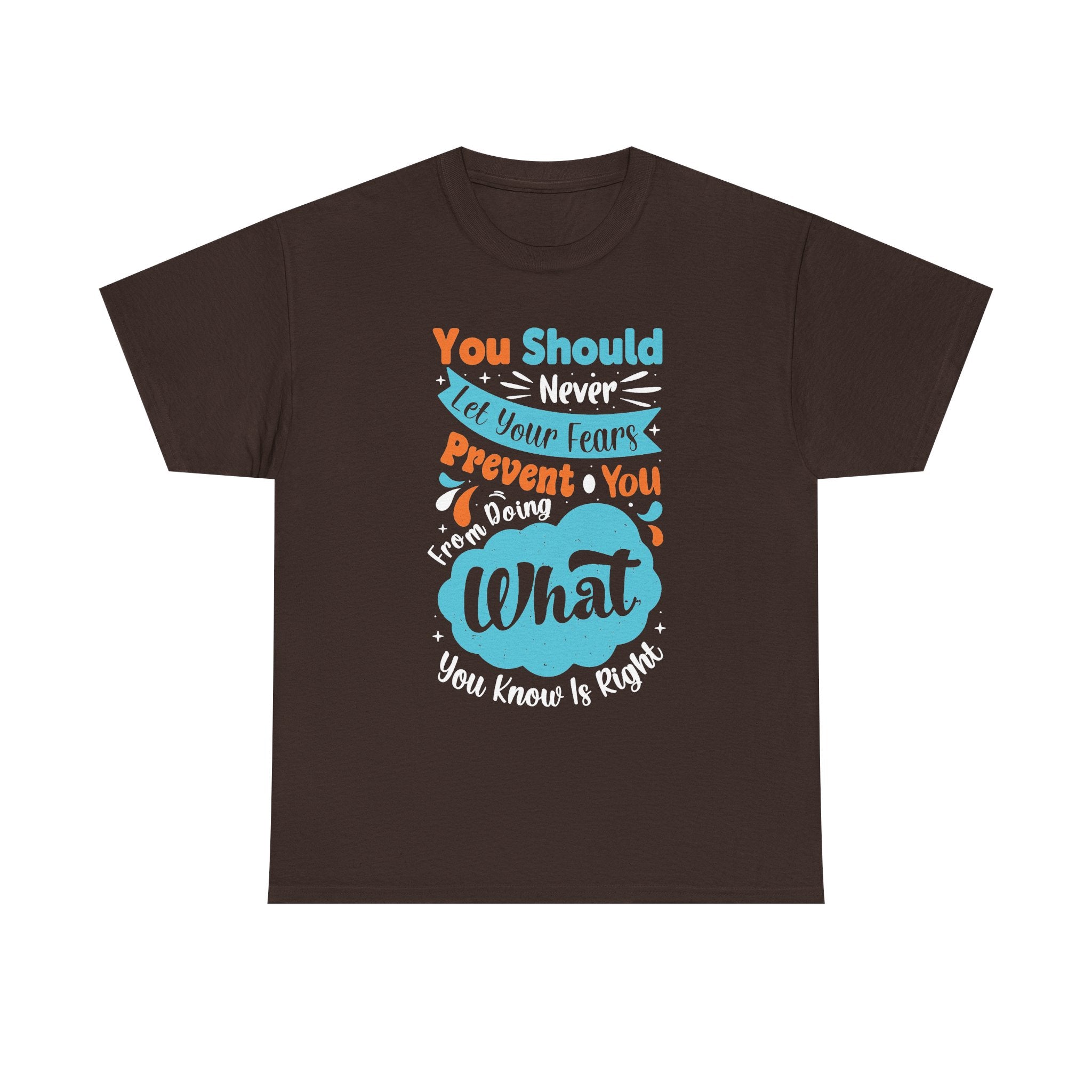 Move Past Doubt Tee | Bold Hand-Lettered Blue & Orange Typography