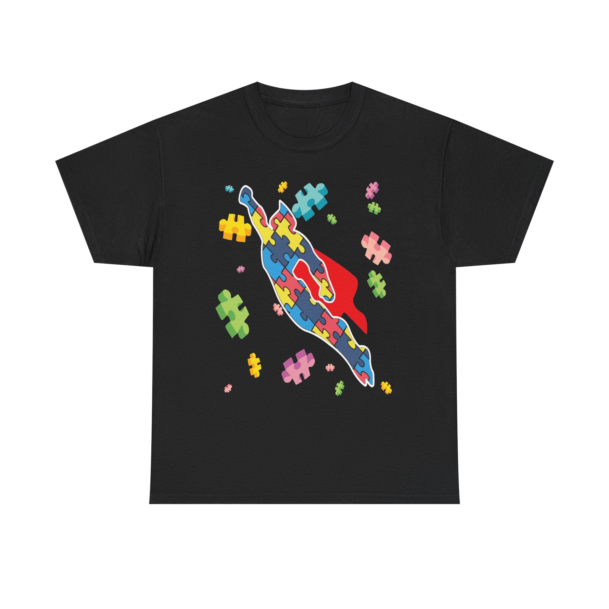 Autism Awareness Superhero Shirt – Puzzle Piece Graphic Tee | Support Unisex Mom Gift