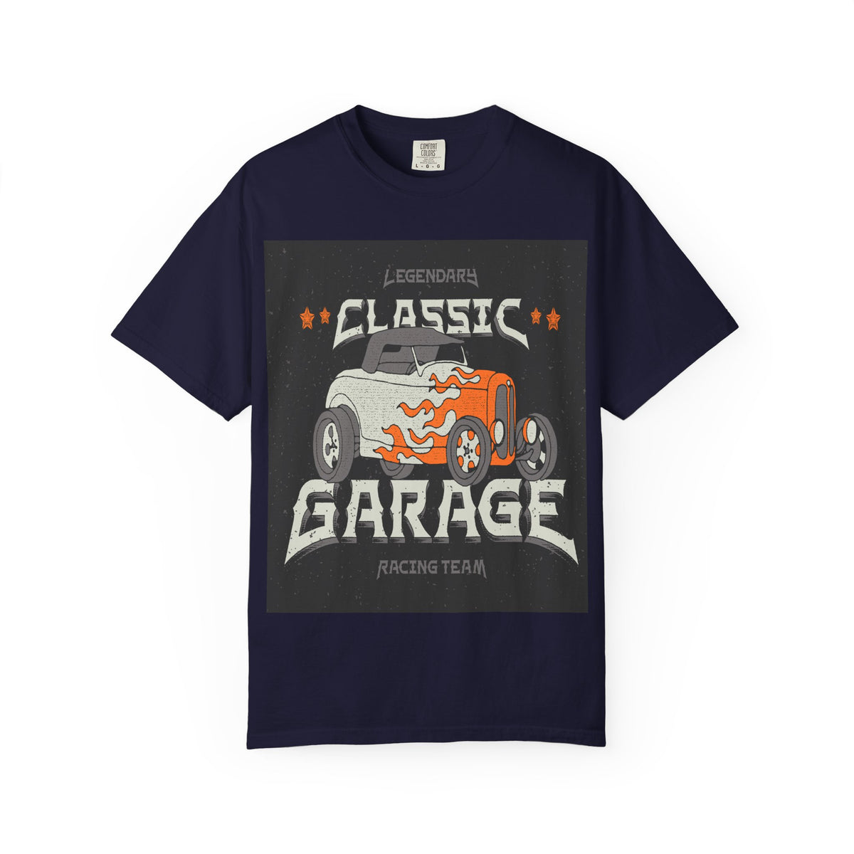 Hand-Drawn Hot Rod Graphic T-Shirt | Vintage Car Crew Tee