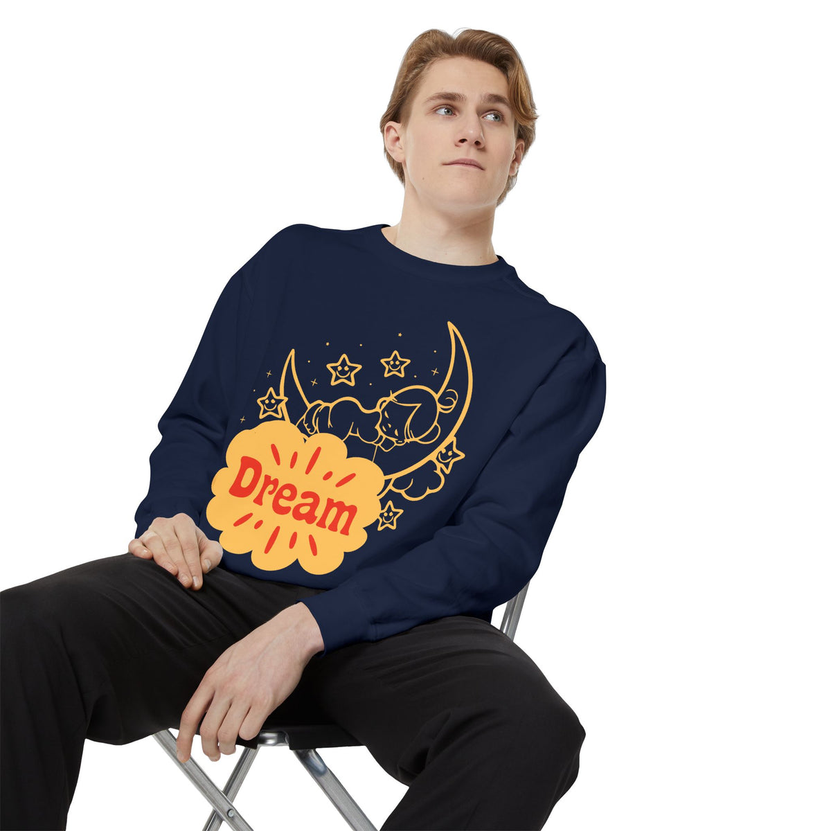 Dream Retro Moon sweatshirt | dreamy vintage moon embroidered chest