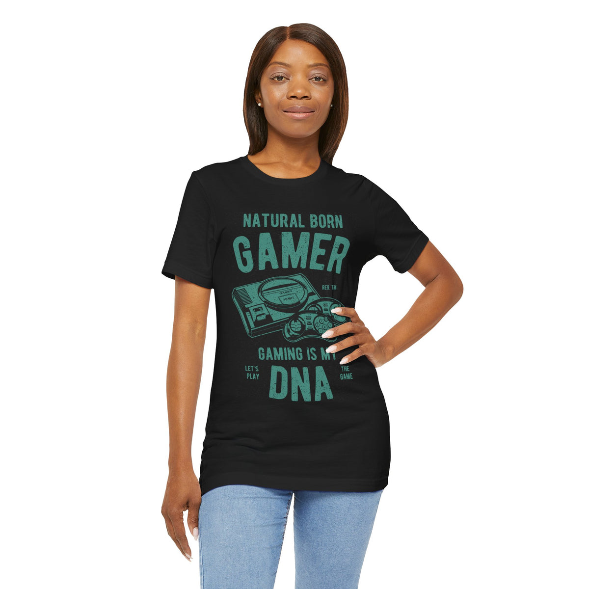 Natural Born Gamer Tee — Gaming Is My DNA" Retro Console T-Shirt