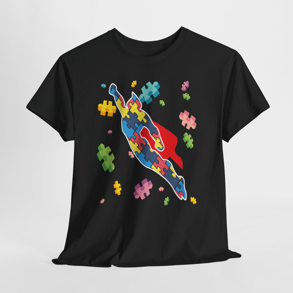 Puzzle Pieces Rocket Tee | Neurodiversity Puzzle Rocket Shirt