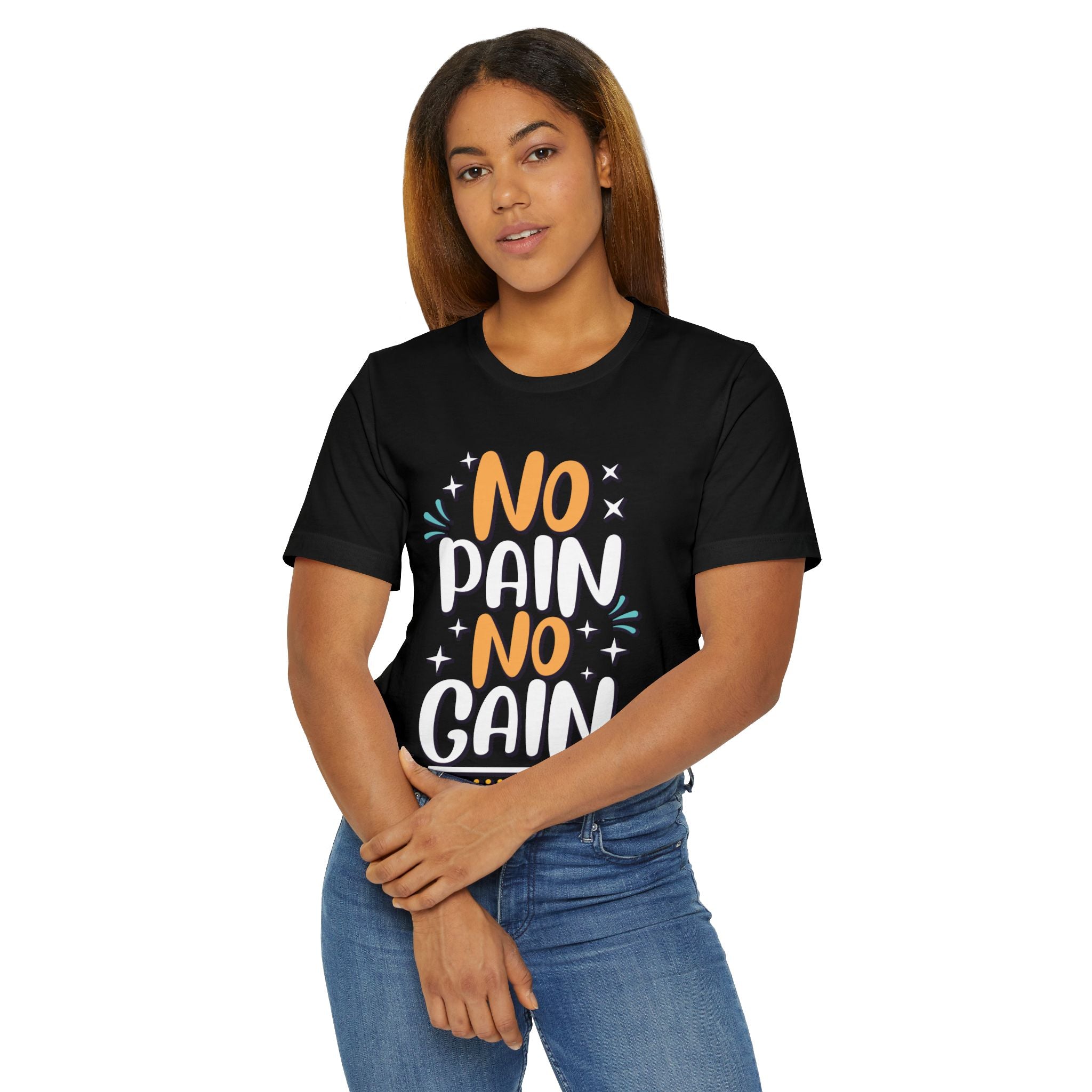 No Pain No Gain Tee | Hand-Lettered Typography T-Shirt