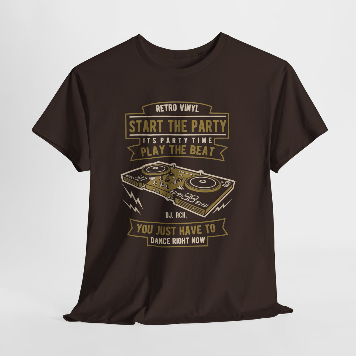 Start the Party DJ Turntable Tee — Vintage Vinyl Music Shirt