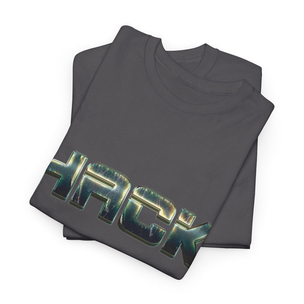 HACK camo metallic logo Tee | Hacker coder shirt, orange tech tee