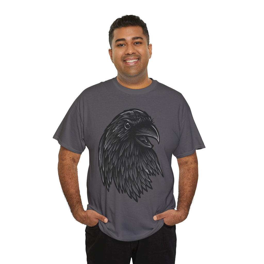 Raven Head Graphic Tee — Gothic Black Crow T-Shirt