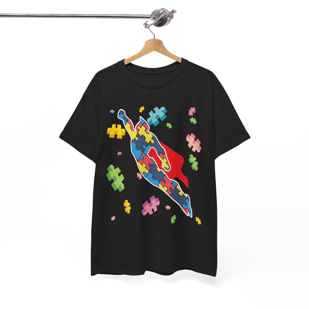 Puzzle Pieces Rocket Tee | Neurodiversity Puzzle Rocket Shirt
