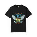 Free Your Soul feather wings T-shirt | Hand-lettered, vintage garment-dyed