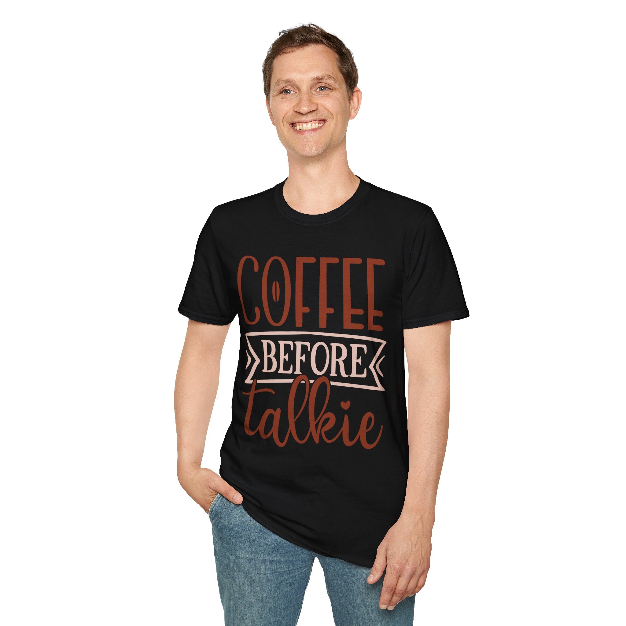 Coffee Before Talkie T-Shirt — Funny Morning Coffee Tee for Coffee Lovers