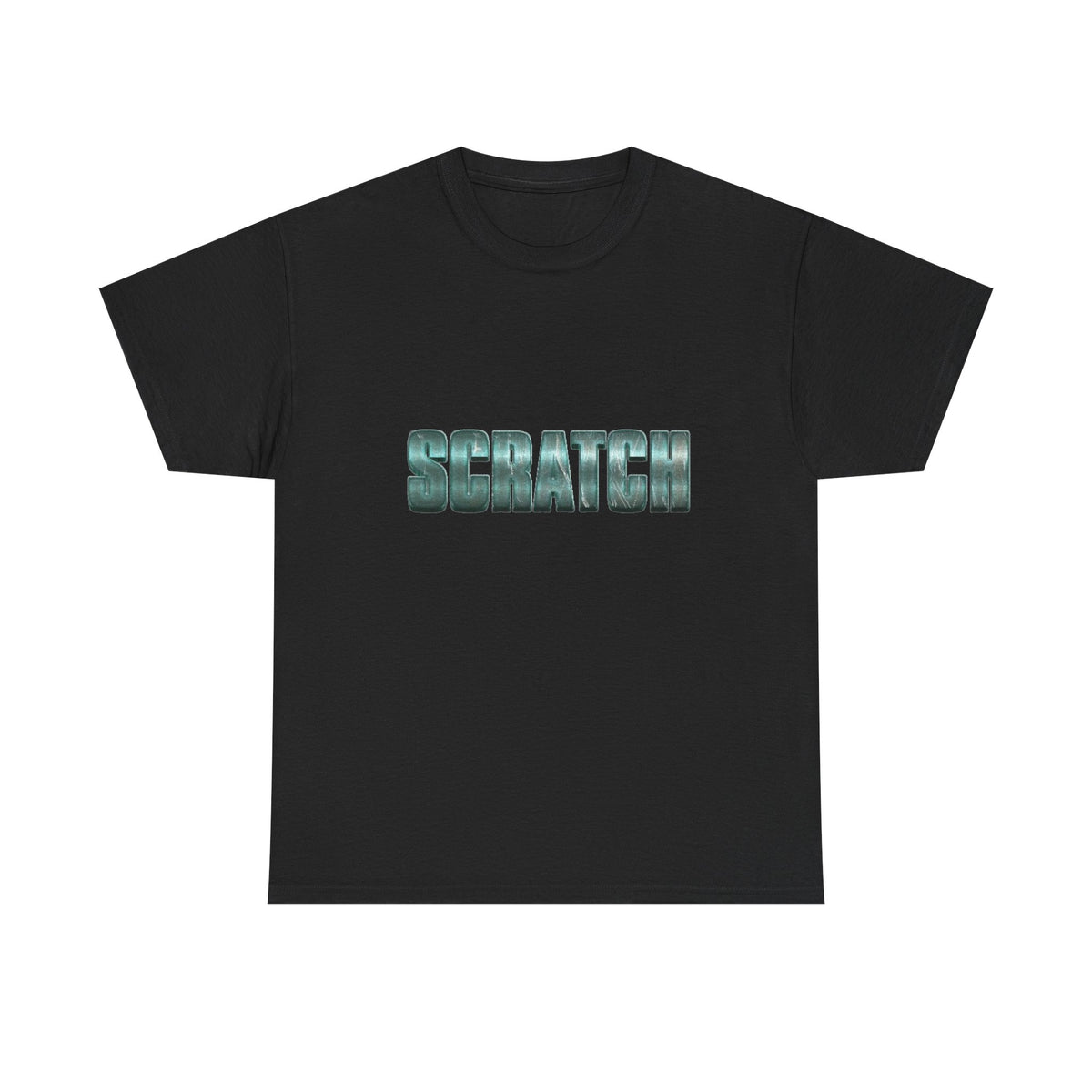 Scratch metallic text Tee | graphic word shirt, typographic design