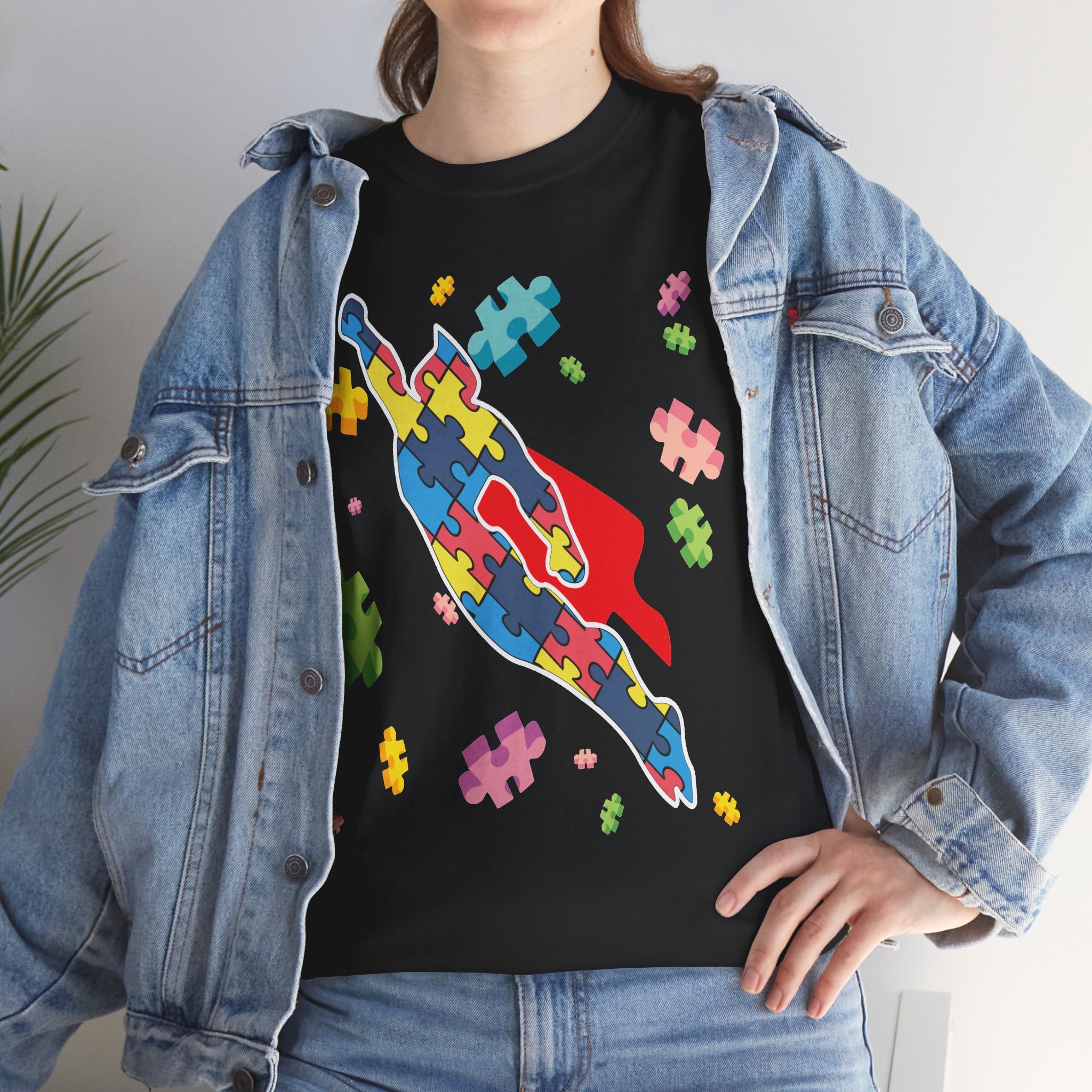Puzzle Pieces Rocket Tee | Neurodiversity Puzzle Rocket Shirt