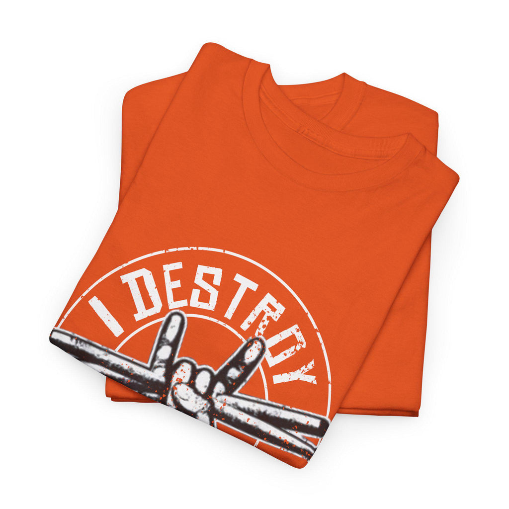 I Destroy Silence Drummer T-Shirt | Vintage Drumsticks Graphic Tee | Drummer Gift Musician Shirt