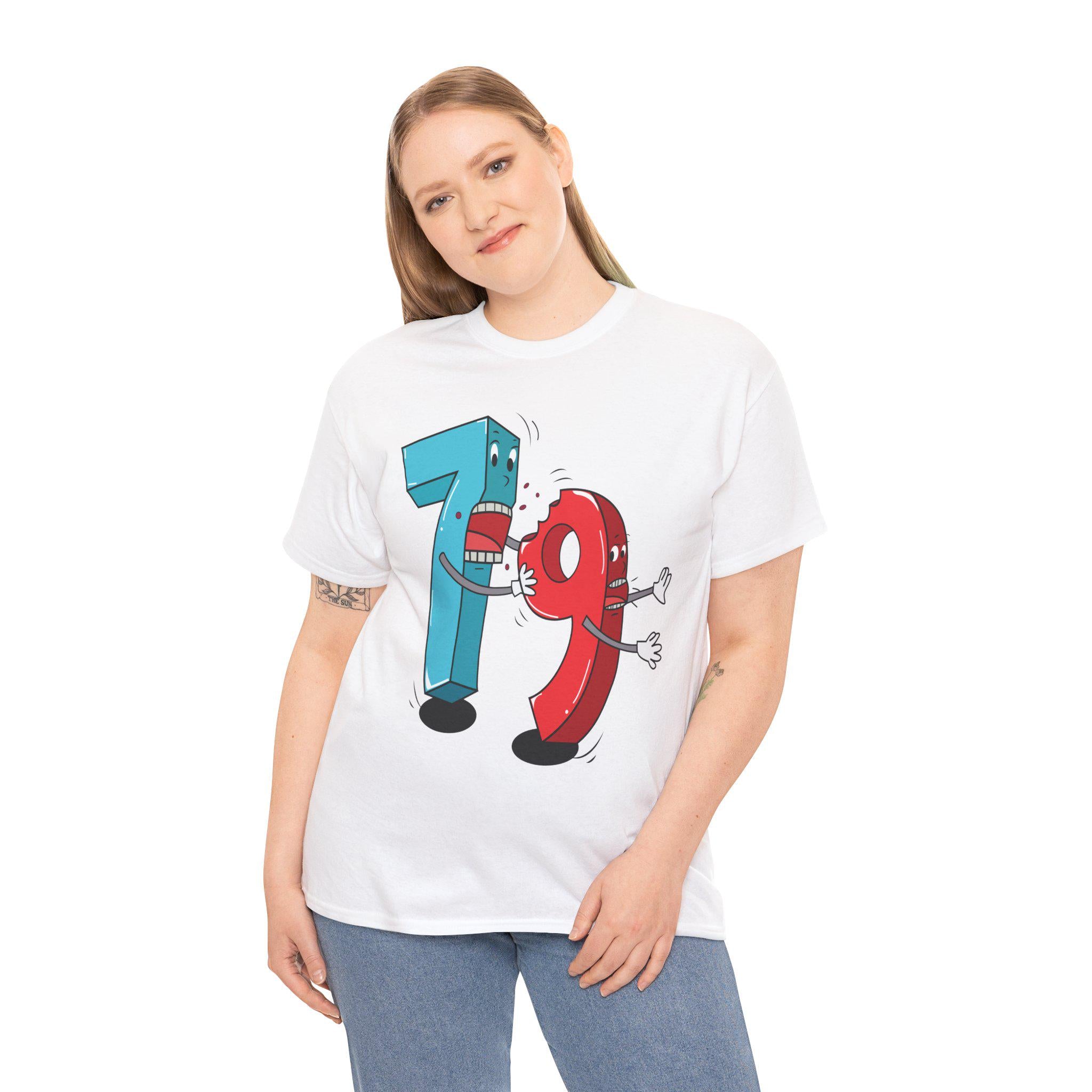Math Humor Tee – Fighting Numbers Graphic, Lightweight Cotton Shirt